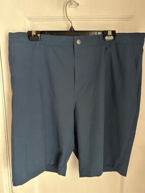 adidas Men's Slate Blue Flat Front Shorts